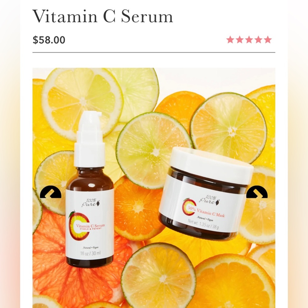 100% pure 100 percent pure Vitamin C Serum 30ml
